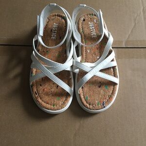 Justice White Girls Sandals